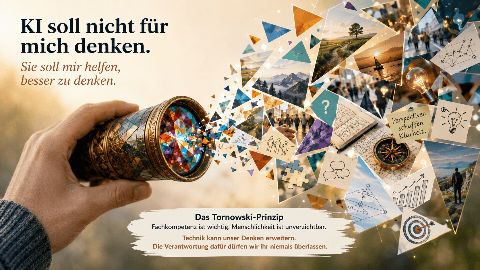 KI soll nicht für mich denken. Sie soll mir helfen, besser zu denken.