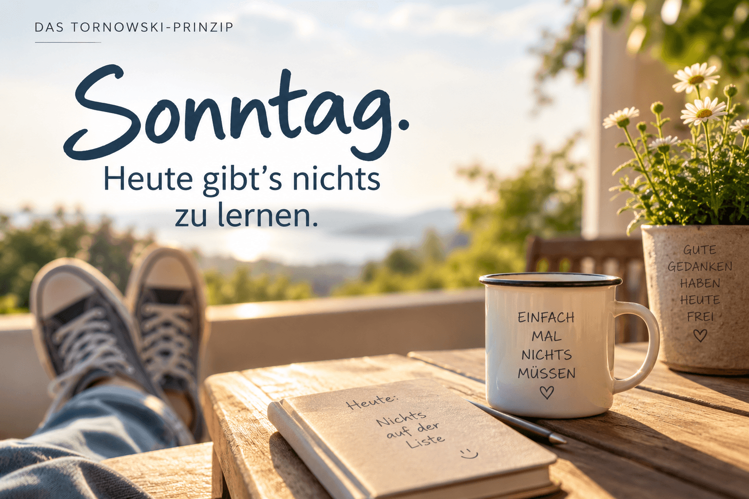 Sonntag. Heute gibt’s nichts zu lernen.